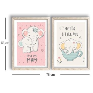 2 Parça Ahşap Çerçeveli Tablo - 3