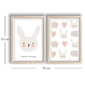 2 Parça Ahşap Çerçeveli Tablo - 3
