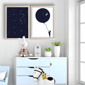 2 Parça Ahşap Çerçeveli Tablo - TepeHome