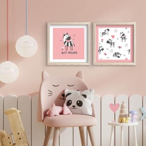 2 Parça Ahşap Çerçeveli Tablo - TepeHome