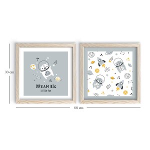 2 Parça Ahşap Çerçeveli Tablo - 3