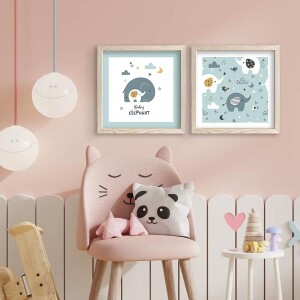 2 Parça Ahşap Çerçeveli Tablo - TepeHome