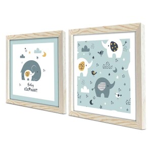 2 Parça Ahşap Çerçeveli Tablo - TepeHome (1)