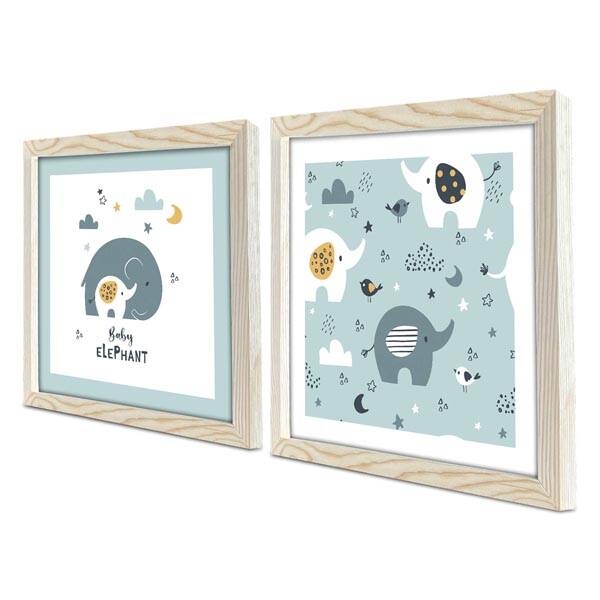 2 Parça Ahşap Çerçeveli Tablo - 2
