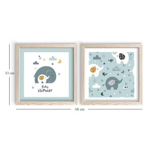 2 Parça Ahşap Çerçeveli Tablo - 3
