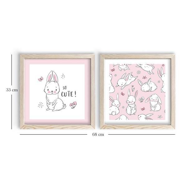 2 Parça Ahşap Çerçeveli Tablo - 3