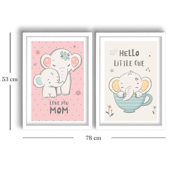2 Parça Beyaz Çerçeveli Tablo - 3