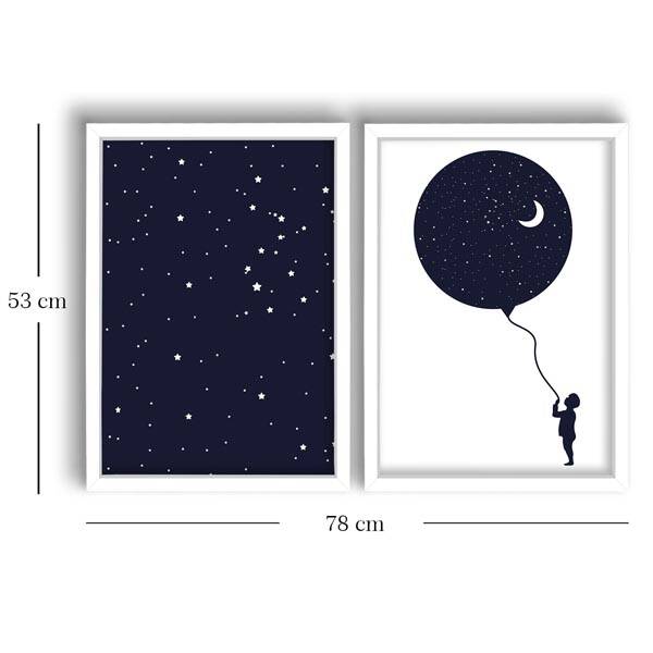 2 Parça Beyaz Çerçeveli Tablo - 3
