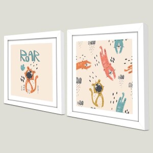 2 Parça Beyaz Çerçeveli Tablo - TepeHome (1)
