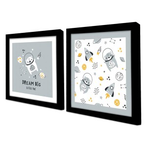 2 Parça Siyah Çerçeveli Tablo - TepeHome (1)