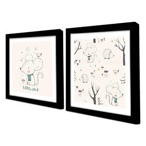 2 Parça Siyah Çerçeveli Tablo - TepeHome (1)