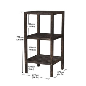 3 Katlı Banyo Rafı Fsc Acacia, Reo - 4