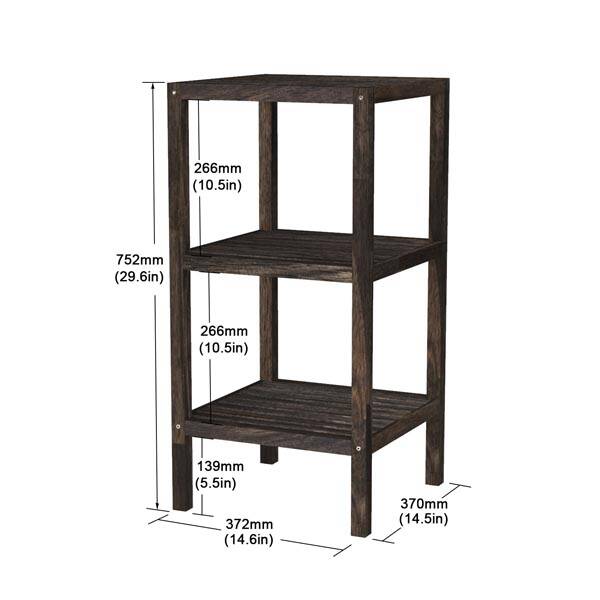 3 Katlı Banyo Rafı Fsc Acacia, Reo - 4