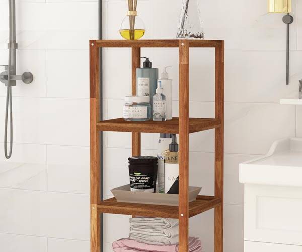 5 Katlı Banyo Rafı Acacia Golden - 6