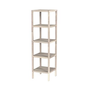 5 Katlı Banyo Rafı Acacia Orgnic White - 5