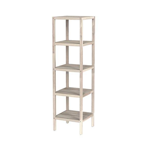 5 Katlı Banyo Rafı Acacia Orgnic White - 5