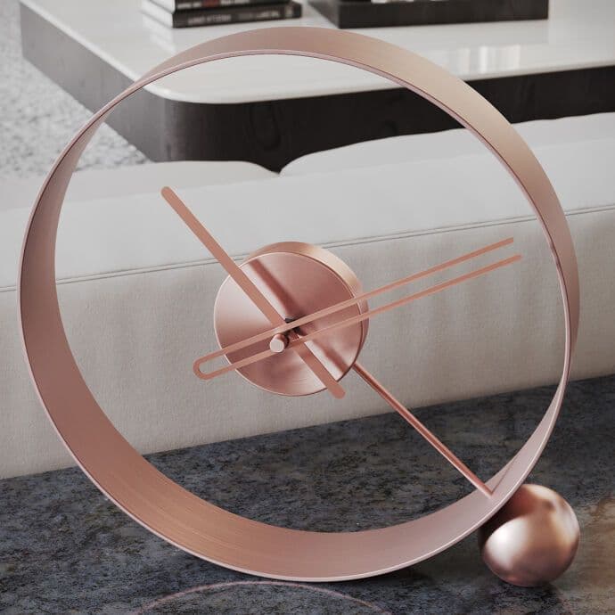 Endless Rose Gold Dekoratif Masa Saati 4