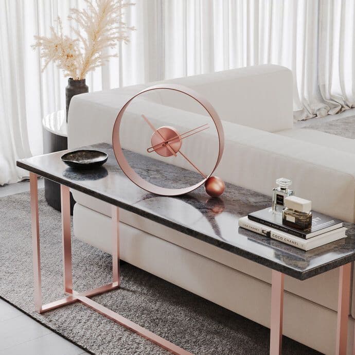 Endless Rose Gold Dekoratif Masa Saati 5