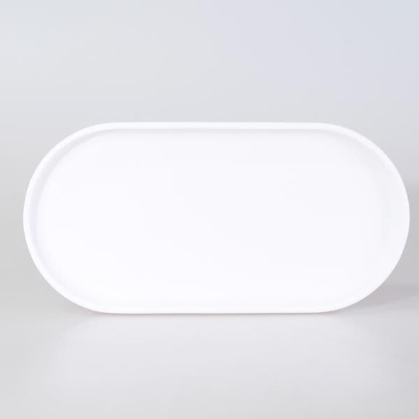 Victoria Oval Tepsi Küçük Beyaz 3