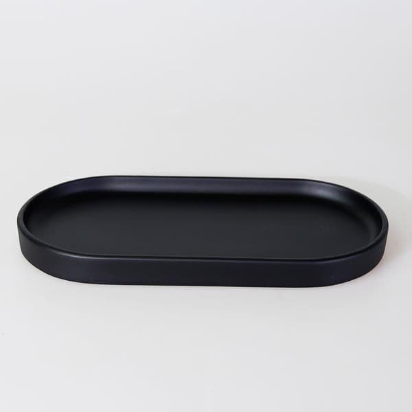 Victoria Oval Tepsi Küçük Siyah 2
