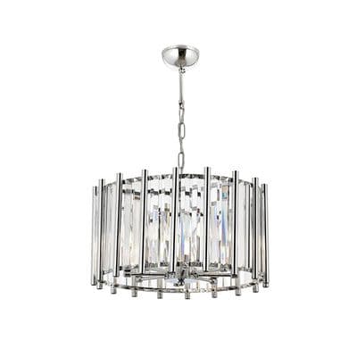 Krom  Kristal Camlı Modern Avize 2