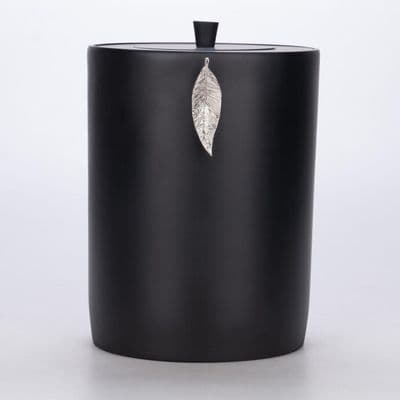 Leaf Çöp Kovası Siyah Gümüş 2