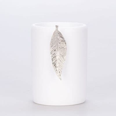 Leaf Diş Fırçalık Beyaz Gümüş 2