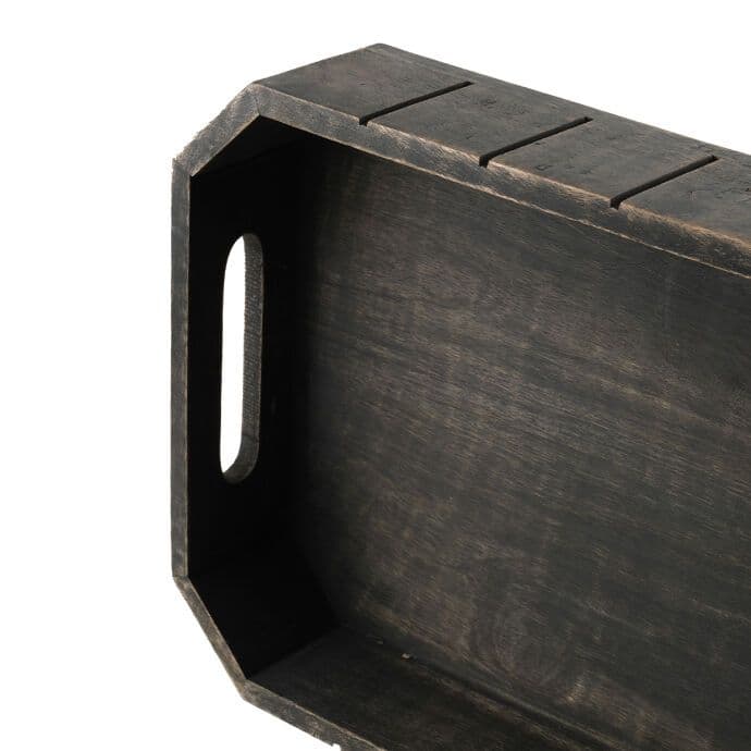 TH Black Natural Dikdörtgen Dekoratif Tepsi 4