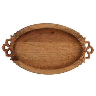 TH Natural Oval Oymalı Tepsi Büyük 2