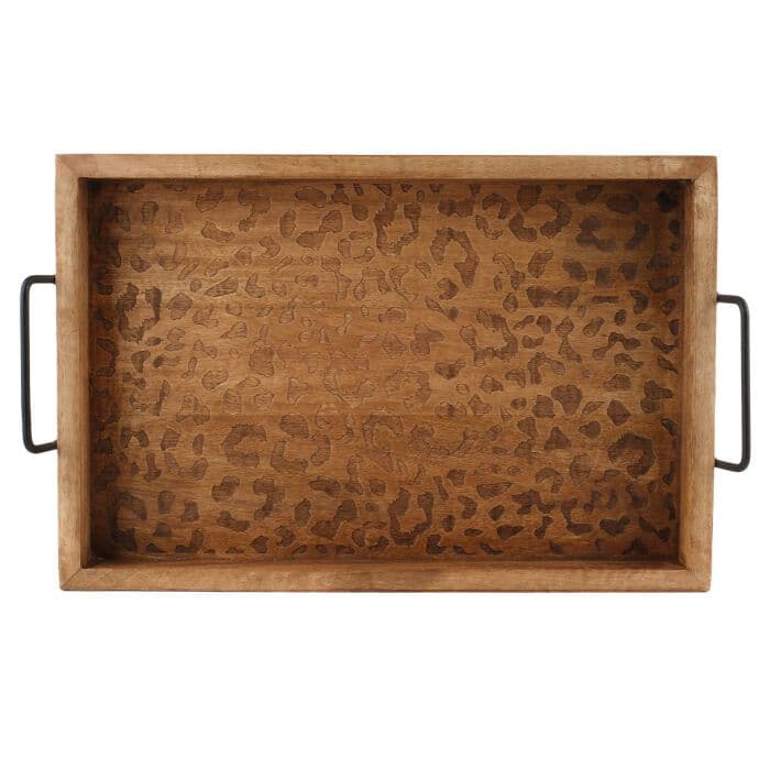 TH Natural Leopar Desenli Tepsi Büyük 2