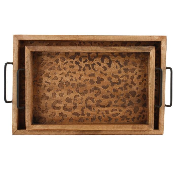 TH Natural Leopar Desenli Tepsi Büyük 4