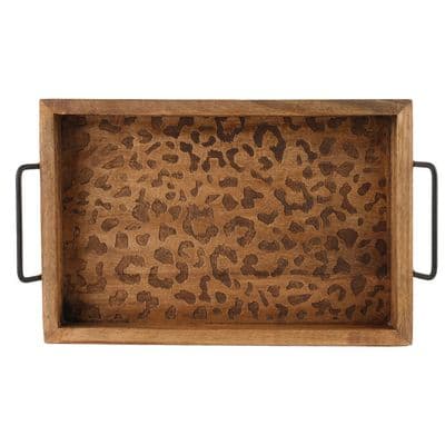 TH Natural Leopar Desenli Tepsi Küçük 2
