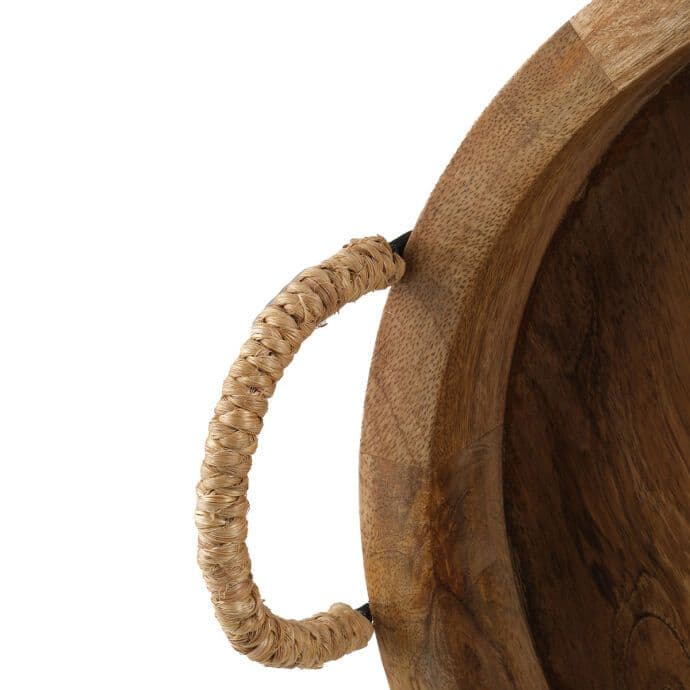 TH Yuvarlak Natural Dekoratif Tepsi 5