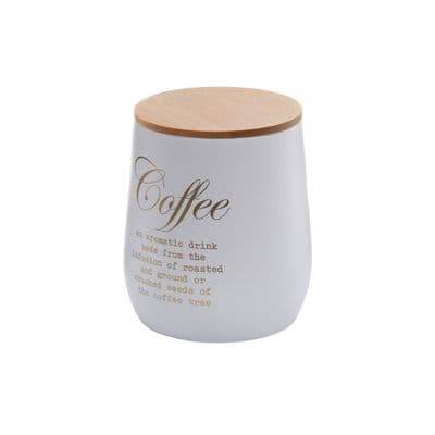 TH Galvaniz Metal Beyaz Coffee Saklama Kutu 2
