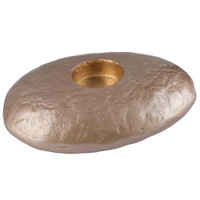 TH Tealight Çakıl Tutucu Bej Antik Gold-L 2