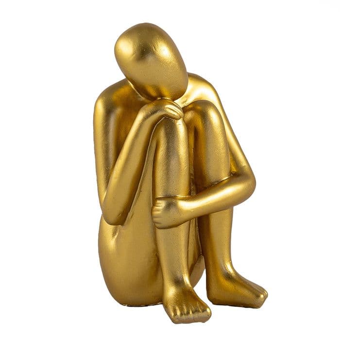 Oturan Adam Kitap Tutucu Gold 4