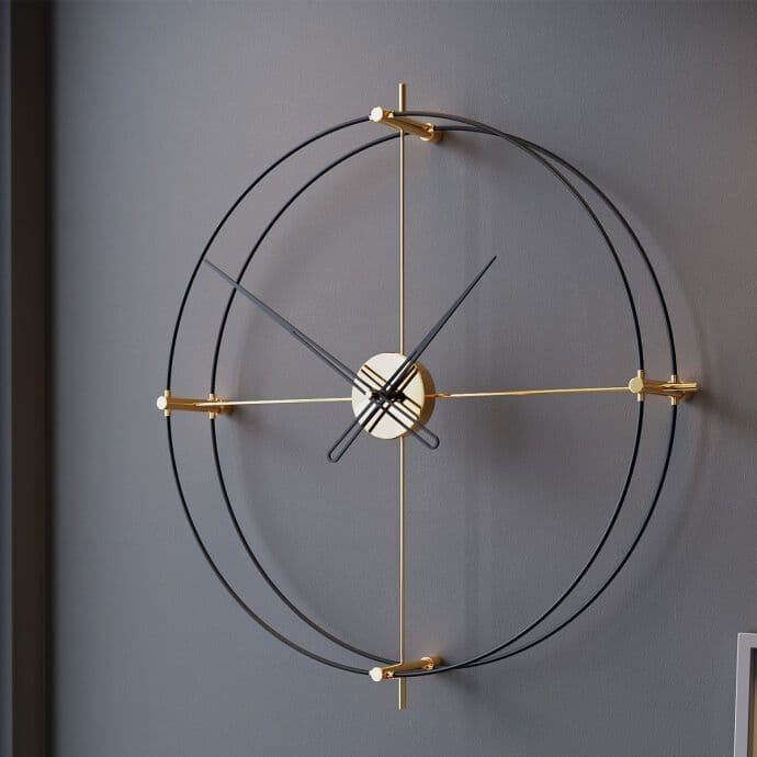 Timeless60 Gold Dekoratif Duvar Saati 2