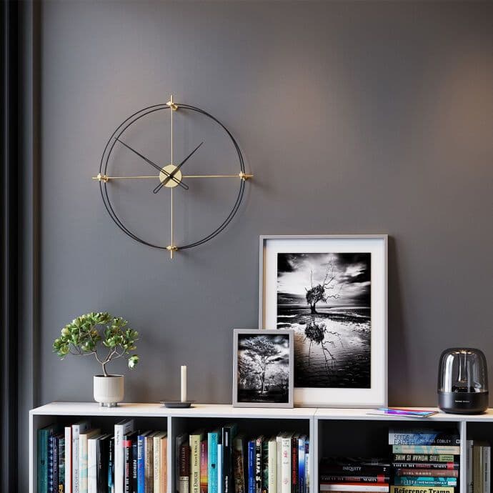 Timeless60 Gold Dekoratif Duvar Saati 3