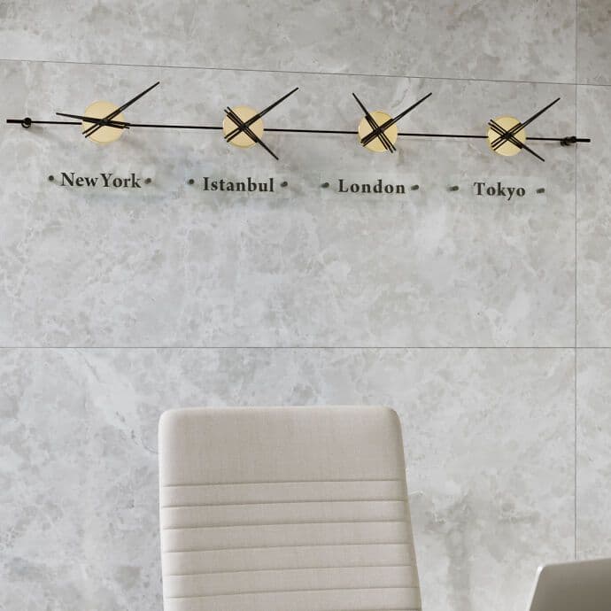 Worldclock4 Gold Siyah Duvar Saati 5