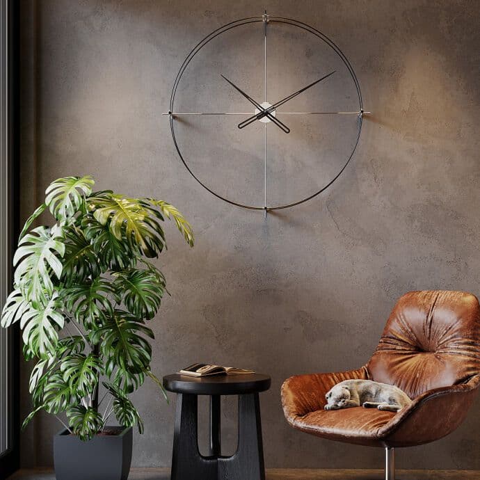 Timeless90Silver Dekoratif Duvar Saati 3