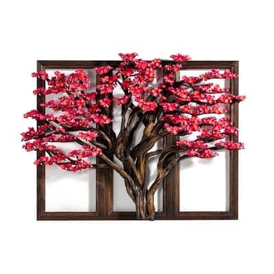 Üçlü Sakura Tablo - Kırmızı 2