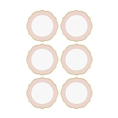Jaswely Pasta Tabağı 6 Parça Pembe 21 cm 2
