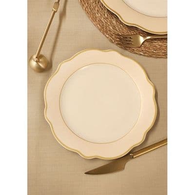 Jaswely Pasta Tabağı 6 Parça Krem 21 cm 2