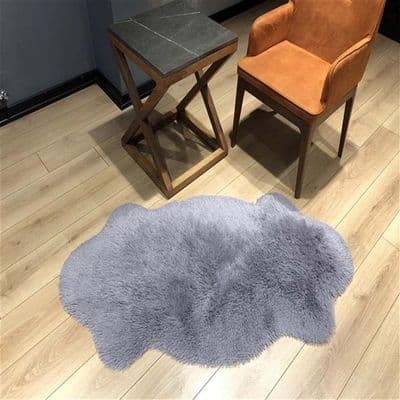 Tüy Dökmez Tavşan Tüyü Post Halı Gri 12 2