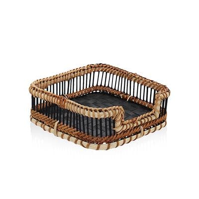 Bambu Peçetelik Siyah 18x4x6 cm 2