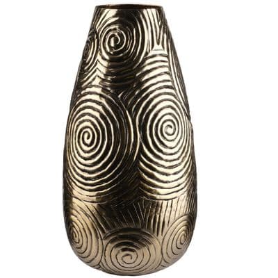 TH Vazo Girdap Pod Antik Gold 20x20x40 Cm 2