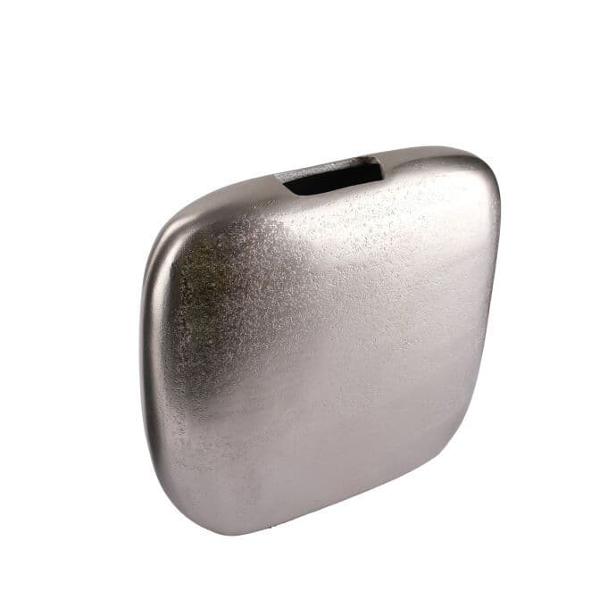 TH Vazo Alu Kare Disk Antik Silver 25x7x23 4