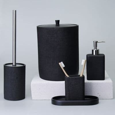 Linen Banyo Seti Siyah 2