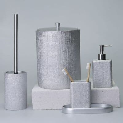 Linen Banyo Seti Gümüş 2