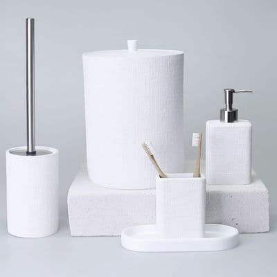 Linen Banyo Seti Beyaz 2